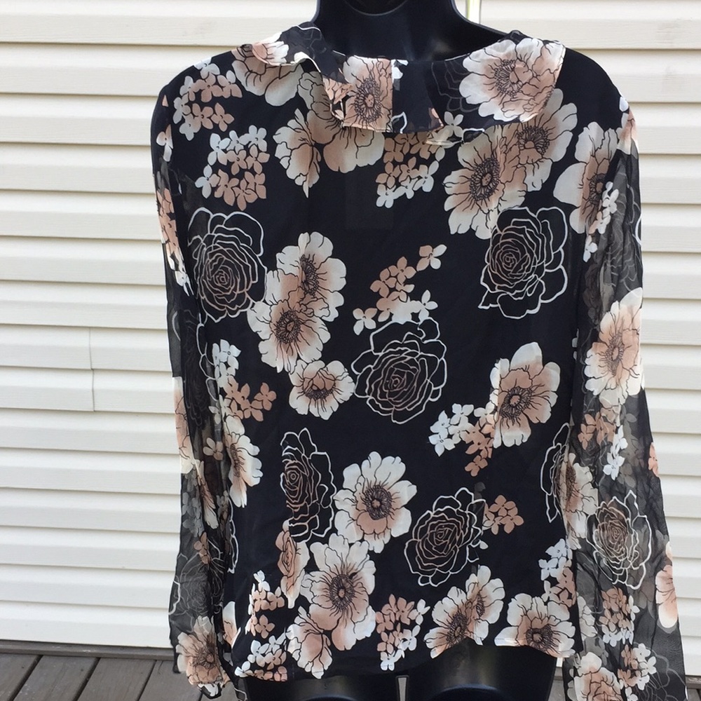 Worthington silk blouse with wrap front - Picture 3 of 12